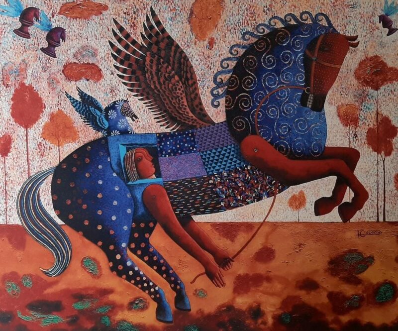 Cabalgata En El Bosque - 53 x 44.5 cm