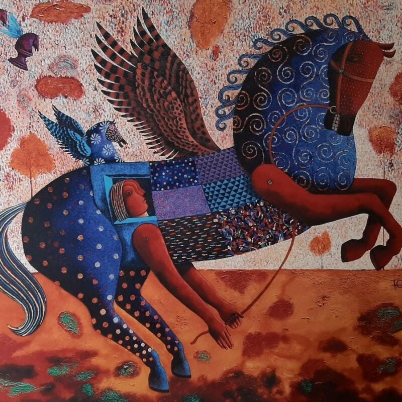 Cabalgata En El Bosque - 40 x 39 cm