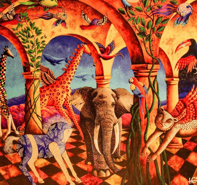 El placio de los animales - 50 x 60 cm