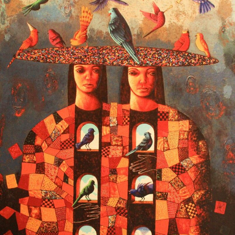 Siamesas Pajareras - 50 x 60 cm