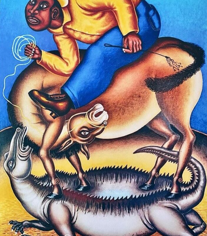 Una lección al caballo - 50 x 70